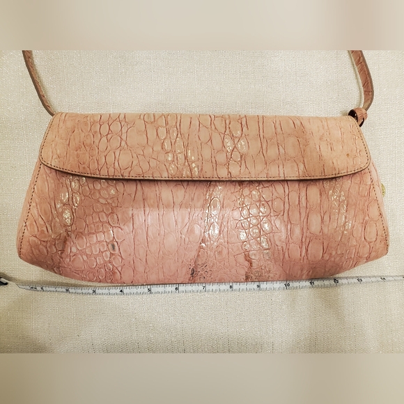Vintage Brahmin Pink and Gold Clutc, Shoulder Bag - Picture 5 of 8